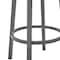 Armen Living Cohen 30" Bar Height Swivel Bar Stool in Java Silver Finish and Chocolate Faux Leather 721535761951 - alternate 7